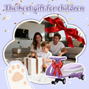 12V Purple Electric Wiggle Car for Kids with Bluetooth Music and 5MPH Speed