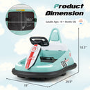 6V Electric Bumper Car for Kids with Dual Speed and Convenient Back Handle