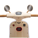 Beige 12V Electric Scooter for Kids 3-6 with Backrest and Bluetooth Music