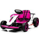 24V Kids Go Kart 400W Motor 6-9MPH Gravity Steering Bluetooth Spray Outdoor Toy