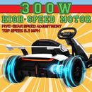 24V Electric Drift Go-Kart with 300W Motor and 4 Speed Settings for Kids - White