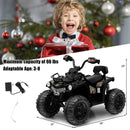 12V Electric 4-Wheel ATV for Kids with Dual Speeds, MP3, and Headlights - Black