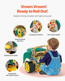Junior Mechanic Car Repair Playset - 60 Pieces with Lights, Sounds, and Steering Wheel