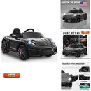Porsche 718 12V Electric Ride-On Car for Kids - Black