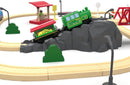 Remote-Controlled Battery-Powered Wooden Train Set