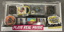 Mini Verse MGA Authentic Music Turntable with 4 Vinyl Records featuring Britney, TLC, and Marley