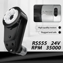 24V RS555 High-Speed Motor Gearbox Kit - Set of 2 for Power Wheels Enhancement