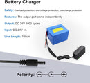 24V 4Ah Lithium-Ion Battery Pack for Children's Ride-On Vehicles with Rapid Charger