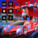Transforming Spider RC Car Robot, 2.4GHz Remote Control Toy for Kids, Red
