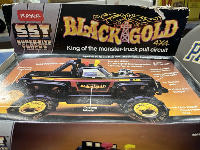 Playskool Black and Gold SST Pulling Truck Toy New in Box with Original Tape Uncut