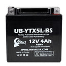 YTX5L-BS 12V 4Ah Replacement Battery for GTX5L-BS