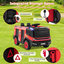 Dual-Seater Children's Fire Truck Ride-On with Remote-Controlled Water Gun and Shovel
