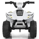 6V Electric 4-Wheel Ride-On Quad ATV for Toddlers - White
