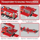 Fire Truck Playset with Collapsible Race Track & 12 Diecast Vehicles for Children