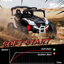 12V Children's Electric UTV with Dual Motors and Remote Control - White