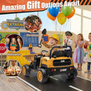 24V Electric Dump Truck Ride-On Toy for Kids with 4WD and Remote Control