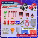 Spider-Themed Race Track and Monster Truck Playset for Kids Ages 3-8