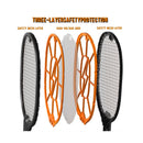 Dual Electric Fly Swatter Set in Black and Gray, Battery-Powered Bug Zapper