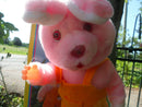 Vintage Pink Rabbit Roller Skates Toy for Easter Fun