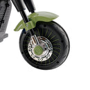 Colorful Light and Music Green 3-Wheel 6V Electric Ride-On Motorcycle for Kids