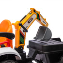 24V Electric Ride-On Tractor Excavator for Kids with Parental Control Dump Wagon