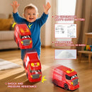 Interactive Red Fire Truck Toy with Lights for Toddlers 1-4 Years Old