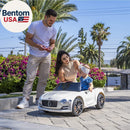 White Bentley Licensed Electric Kid Car with Parental Remote Control