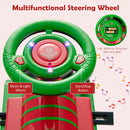 6V Electric Children's Ride-On Train with 16 Curved Tracks and 6 Sturdy Wheels in Green
