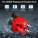 Set of 12V Waterproof Electric Snail Horns for Car, Truck, and Motorcycle