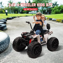24V Electric 4-Wheeled ATV Quad for Kids with MP3 and LED Lights