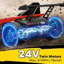 Red 24V Kids Electric Drift Go Kart with Dual Motors, Speeds up to 8.1 MPH