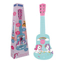 Lexibook Pink Unicorn Wooden Guitar for Kids, 6 Strings, 53 cm with Guide