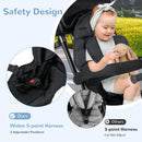 INFANS 6-in-1 Kids Tricycle for Toddlers, Black, Suitable for Ages 9-60 Months