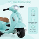 Green 6V 3-Wheel Electric Motorcycle for Kids by Vespa