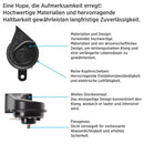 Evermotor Universal 12V Loud Air Horn Set for Vehicles, Black