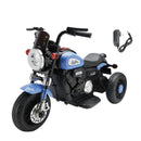 3-Wheel Electric Ride-On Motorcycle for Kids - 6V Dual Drive in Blue