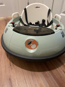 Hibike Electric Ride-On Bumper Car with Seat Belt and Joystick in Gray/White