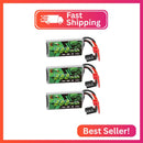 RCenjoy 7.4V 2S 20C 200mAh Lipo Battery Pack for Axial SCX30, Set of 3