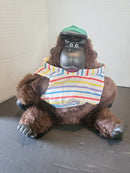 90s Magogo Macarena Animated Gorilla - Brown w Rainbow Shirt & Green Hat, Works