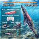 MAMABOO RC Mosasaurus Dinosaur Sea Creature with Light and Spray Features
