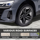 12V Gray Audi RS e-tron GT Ride-On Car with Remote Control and Suspension for Kids