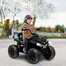 Electric 4-Wheel ATV for Kids with 2 Speed Settings, MP3 Player, and Headlights - Black