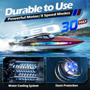 WEINAIR H138 High-Speed RC Boat with 7 LED Lights for All Ages