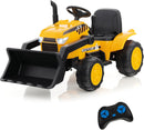 Excavator Ride-On Toy with Front Loader and Horn, Reversible Motion