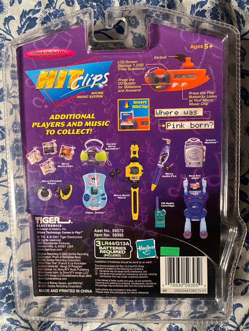 Y2K Music Trivia Player Featuring Backstreet Boys and More 2001 NOS