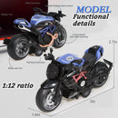 MQDMINI Set of 4 Pull-Back Motorcycles, Black, 5.9 x 3.14 x 7.87 inches