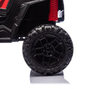 Black 24V 400W Kids UTV Ride-On Car with Parental Remote and Four-Wheel Suspension LED