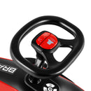 12V Dual-Function Kids Ride-On Car with Go Kart, Dust Vacuum, 2 Speeds, and Music (Red)