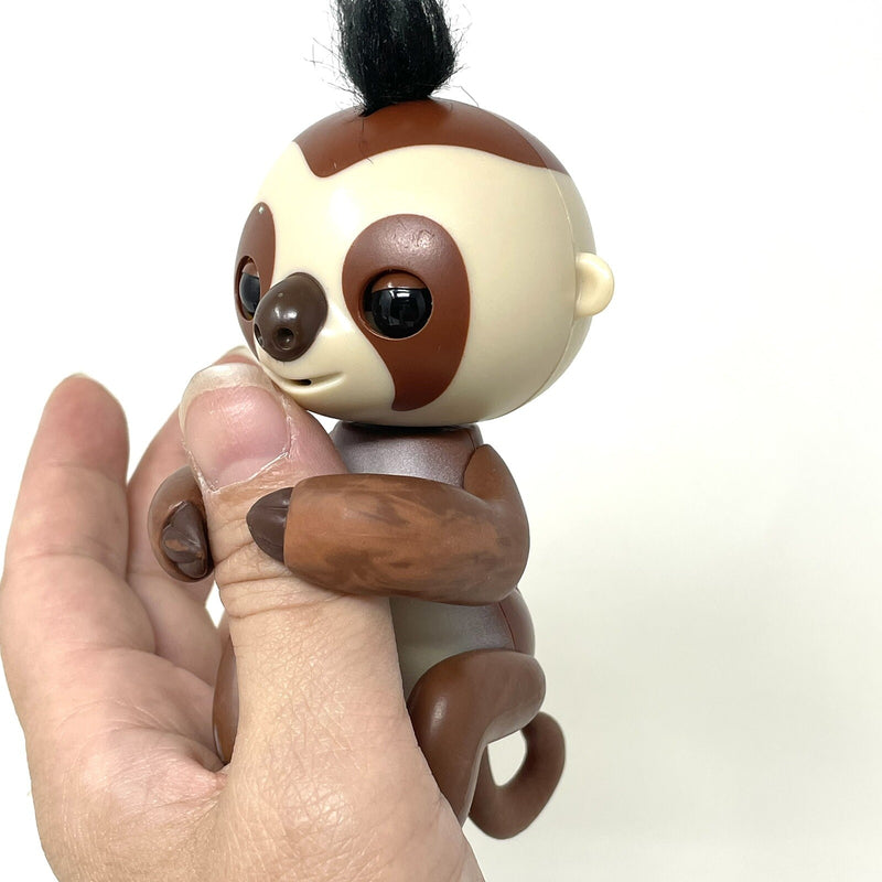Interactive Talking Brown Baby Sloth Fingerling Toy with Motion