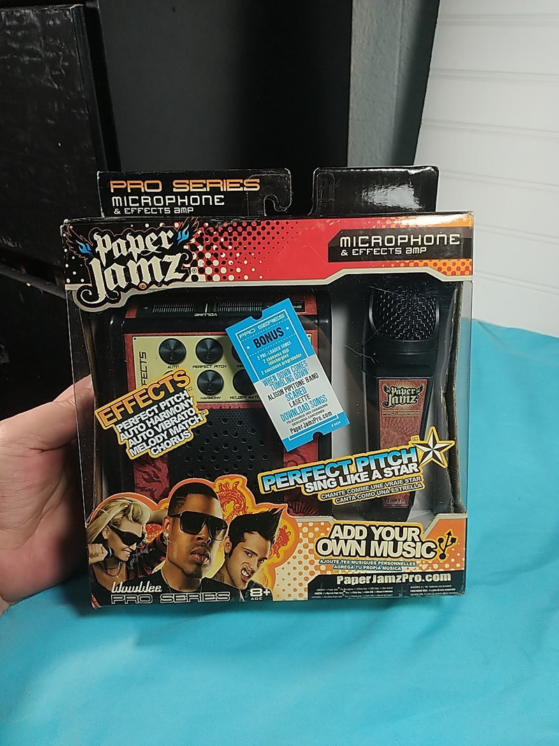 Paper Jamz Pro Series Pink Microphone Toy with Effects and Amplifier for Perfect Pitch